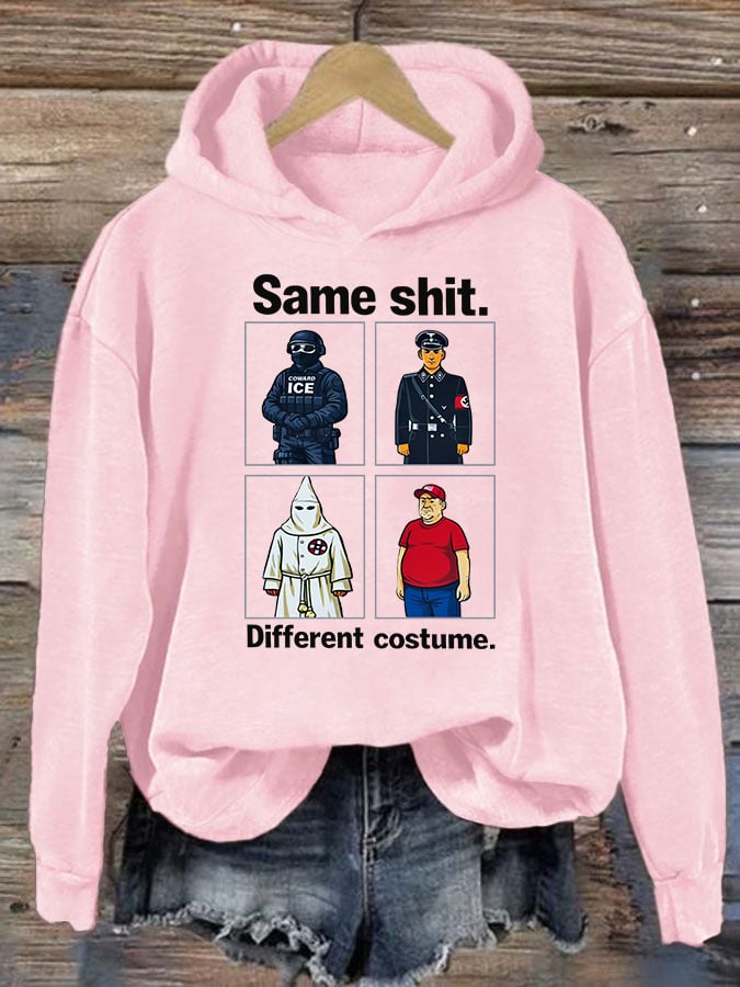 🔥Buy 3 Get 15% Off🔥Women's Same shit Different costume Print Hoodie