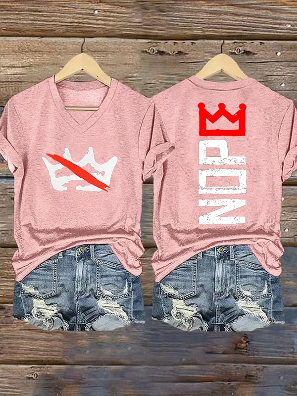 🔥Buy 3 Get 15% Off🔥Women's Nope, No Kings In America Print T-shirt