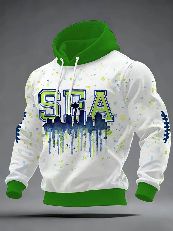 Men's Football Print Sweatshirt