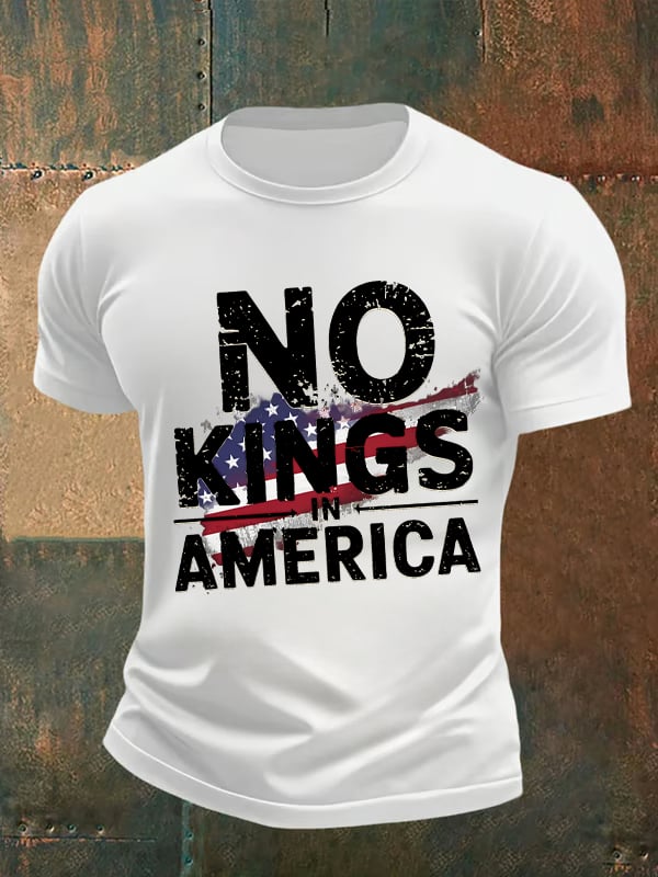 🔥Buy 3 Get 15% Off🔥Men's no kings in America print T-Shirt
