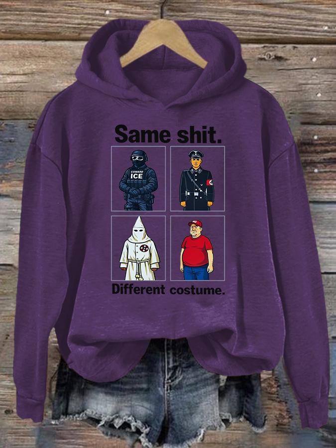 🔥Buy 3 Get 15% Off🔥Women's Same shit Different costume Print Hoodie