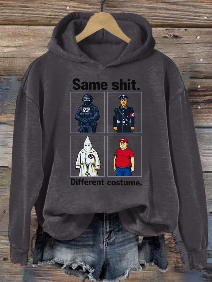 🔥Buy 3 Get 15% Off🔥Women's Same shit Different costume Print Hoodie