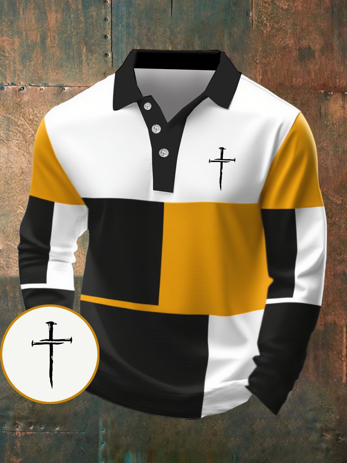 🔥Buy 3 Get 15% Off🔥Men's Casual Faith Long Sleeve Polo