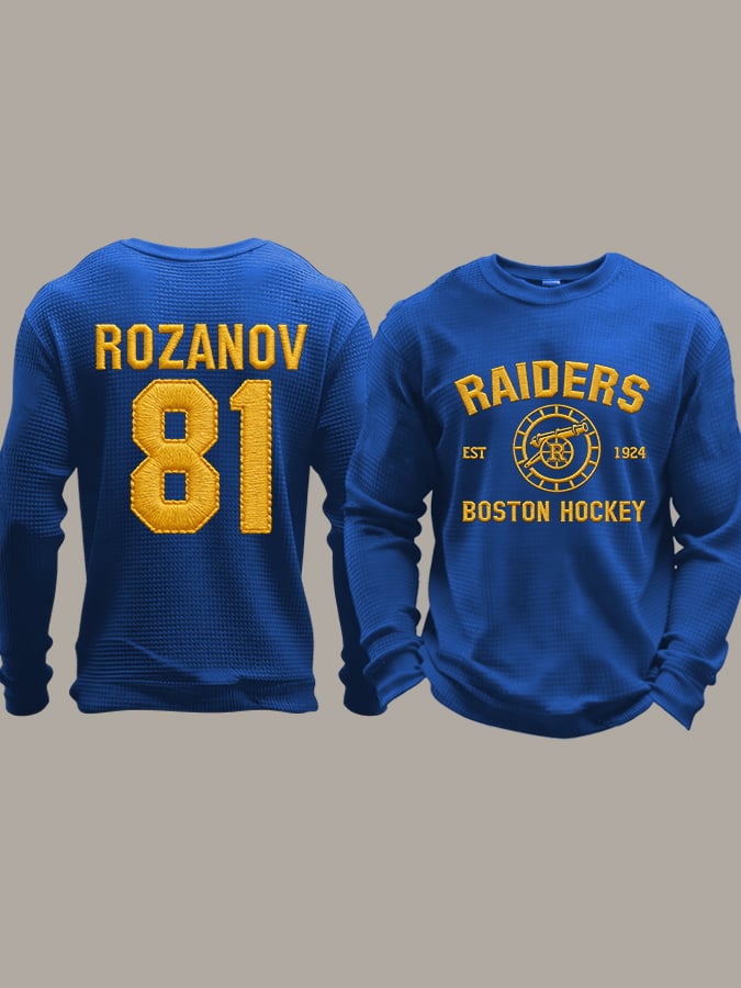 Men's Stupid Canadian wolf bird Print Long-Sleeved T-Shirt