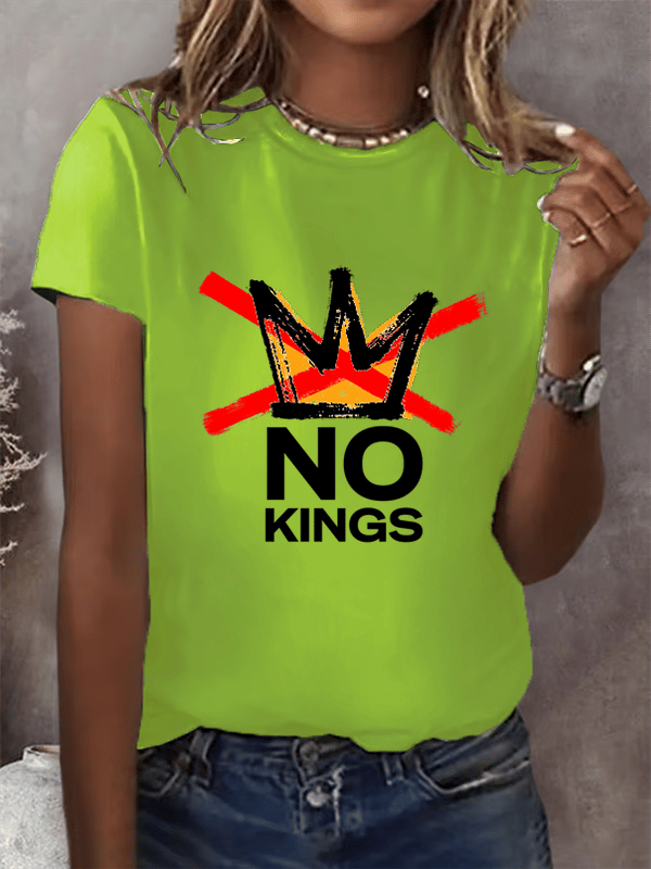 🔥Buy 3 Get 15% Off🔥Women's America has No Kings Printed Casual T-Shirt
