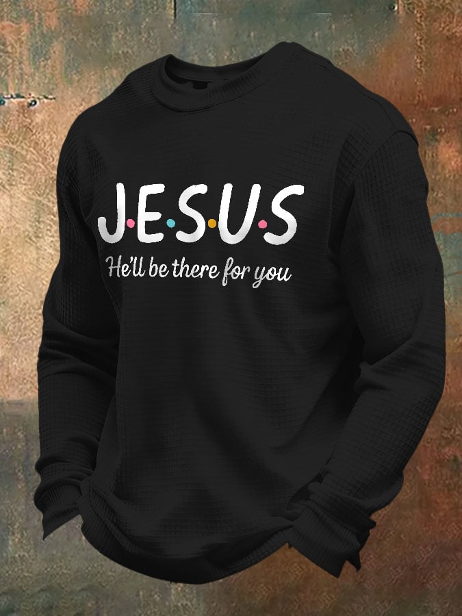 Men's Football Waffle Long Sleeve T-Shirt