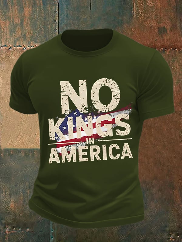 🔥Buy 3 Get 15% Off🔥Men's no kings in America print T-Shirt