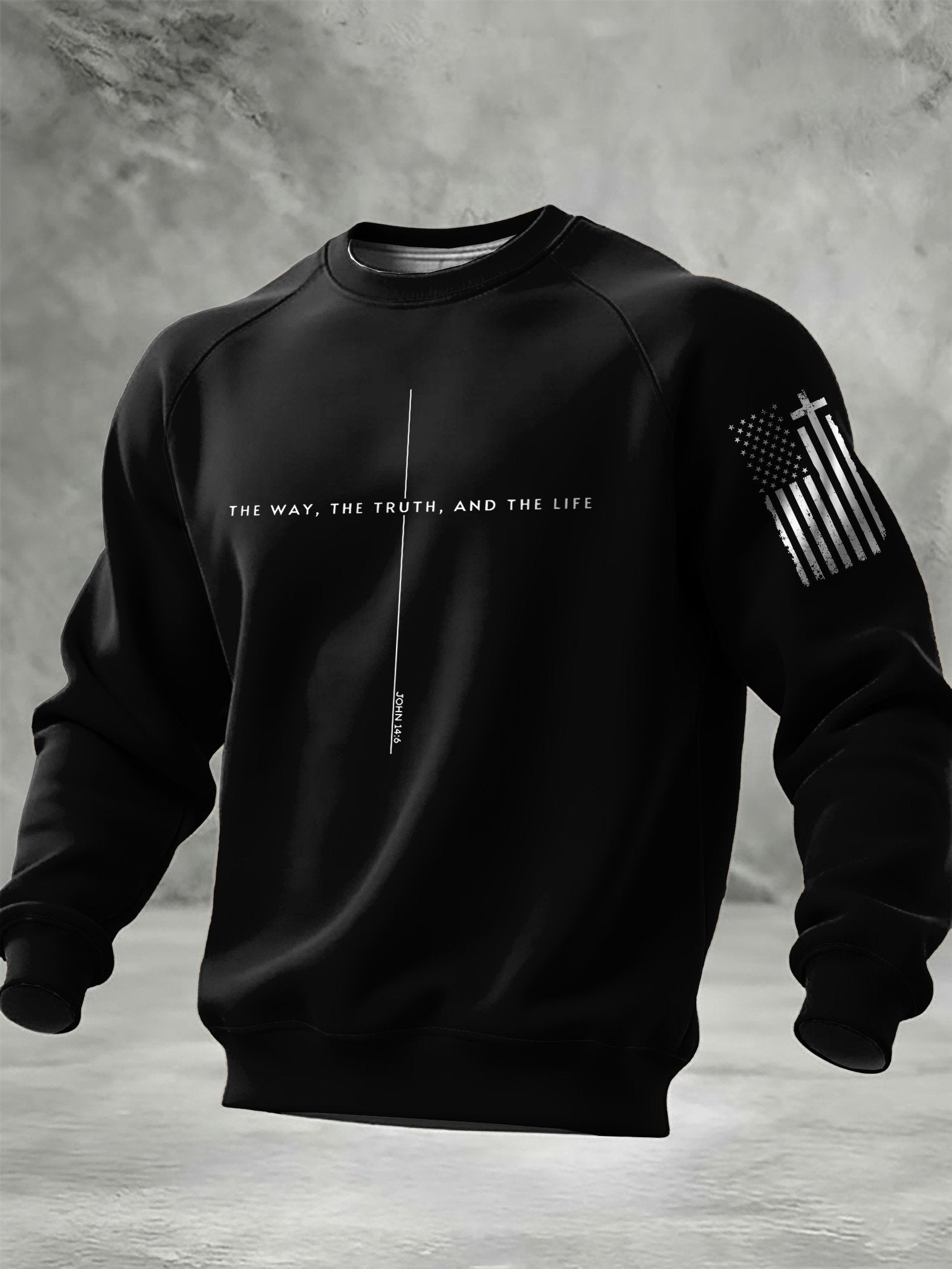 Men's Casual Christian Faith Printed Sweatshirt