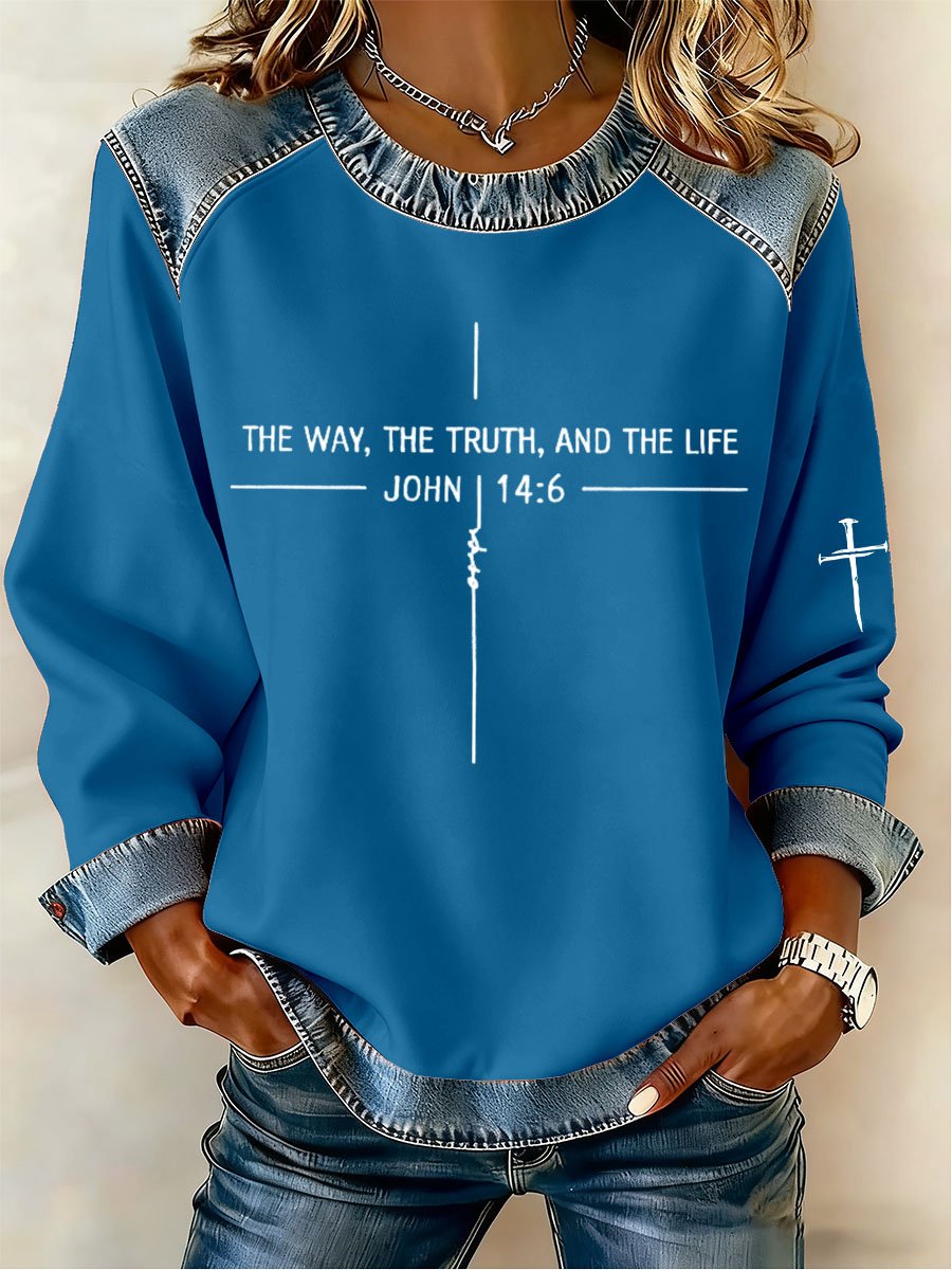 Women's The Way the Truth The Life Print Sweatshirt