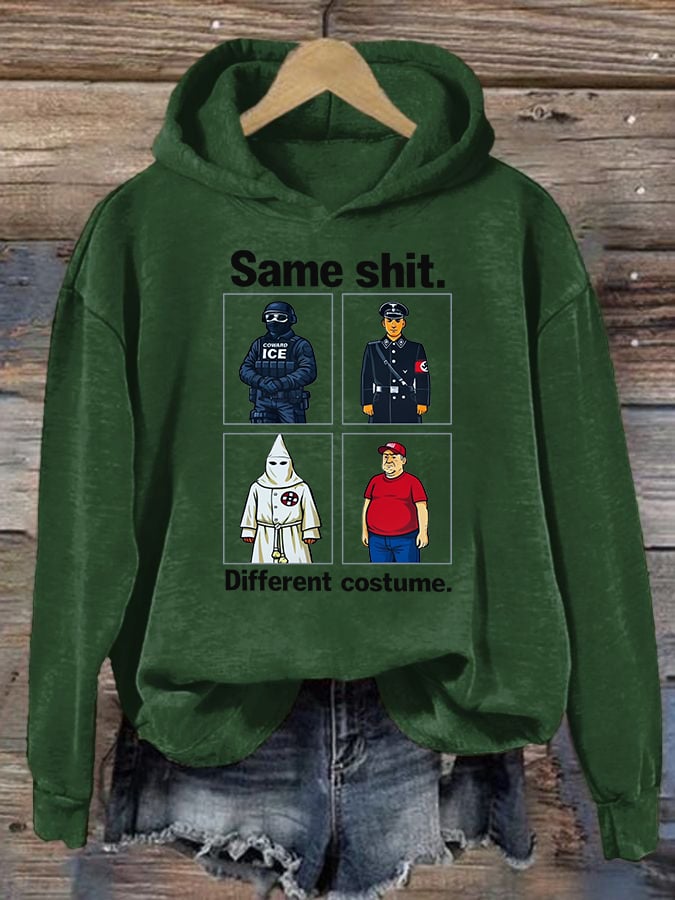 🔥Buy 3 Get 15% Off🔥Women's Same shit Different costume Print Hoodie
