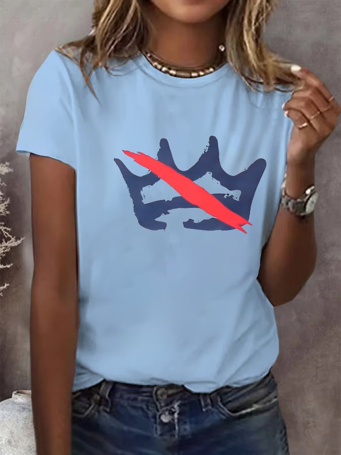 🔥Buy 3 Get 15% Off🔥Women's America has no kings Printed Casual T-Shirt