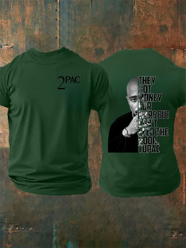 🔥Buy 3 Get 15% Off🔥Men's 2Pac Rapper Print T-Shirt