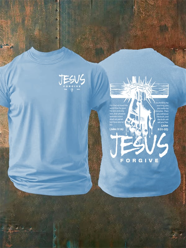 Men's Jesus Loves You Chirtsian printing T-Shirt
