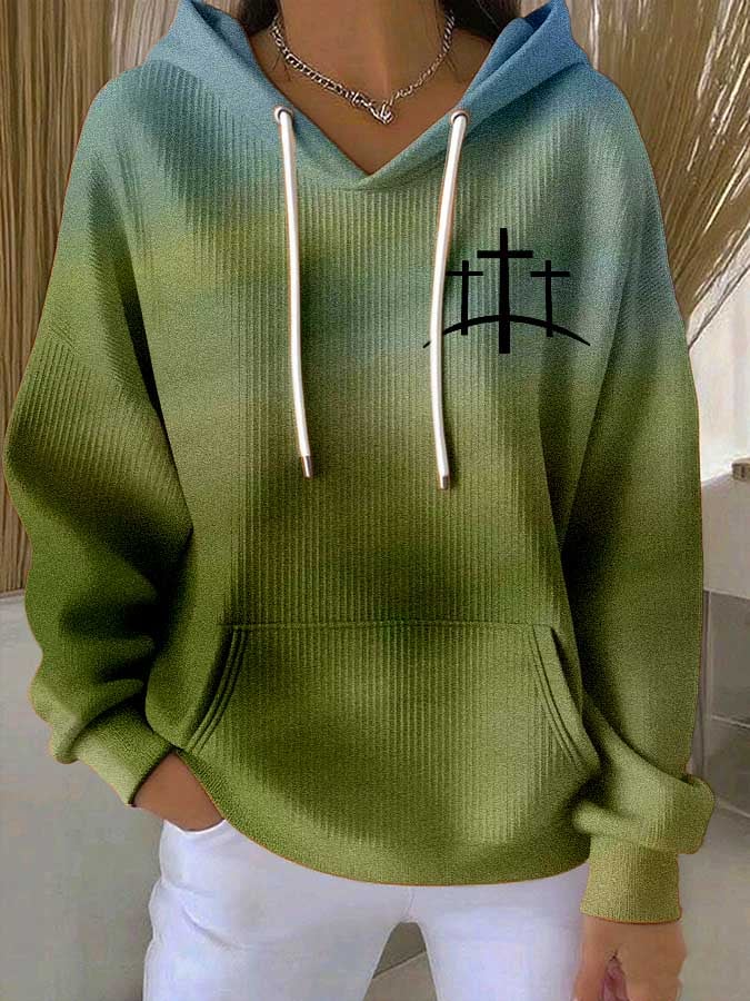 Women's Faith Print Casual Sweatshirt