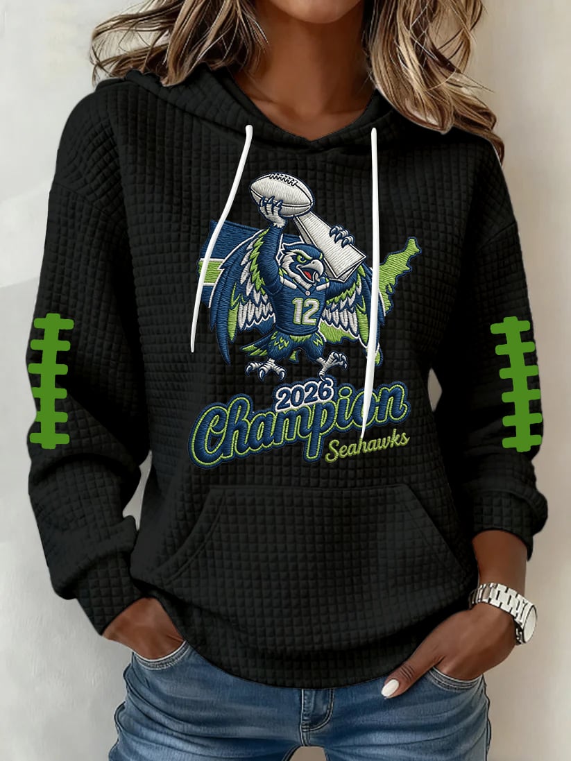 Women's Football Print Hoodie Sweatshirt