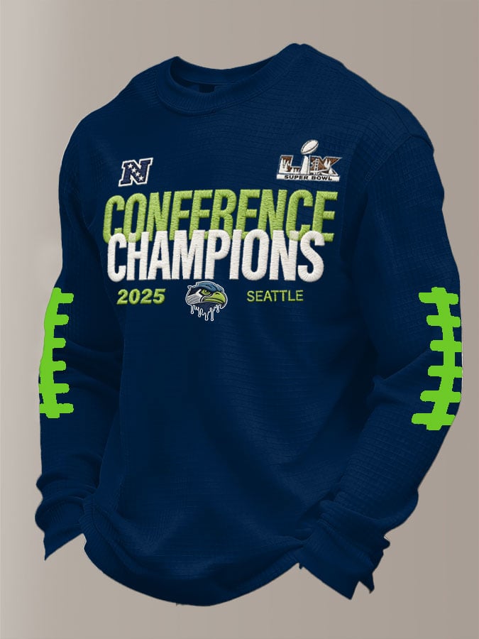 Men's Football Printed Waffle Top