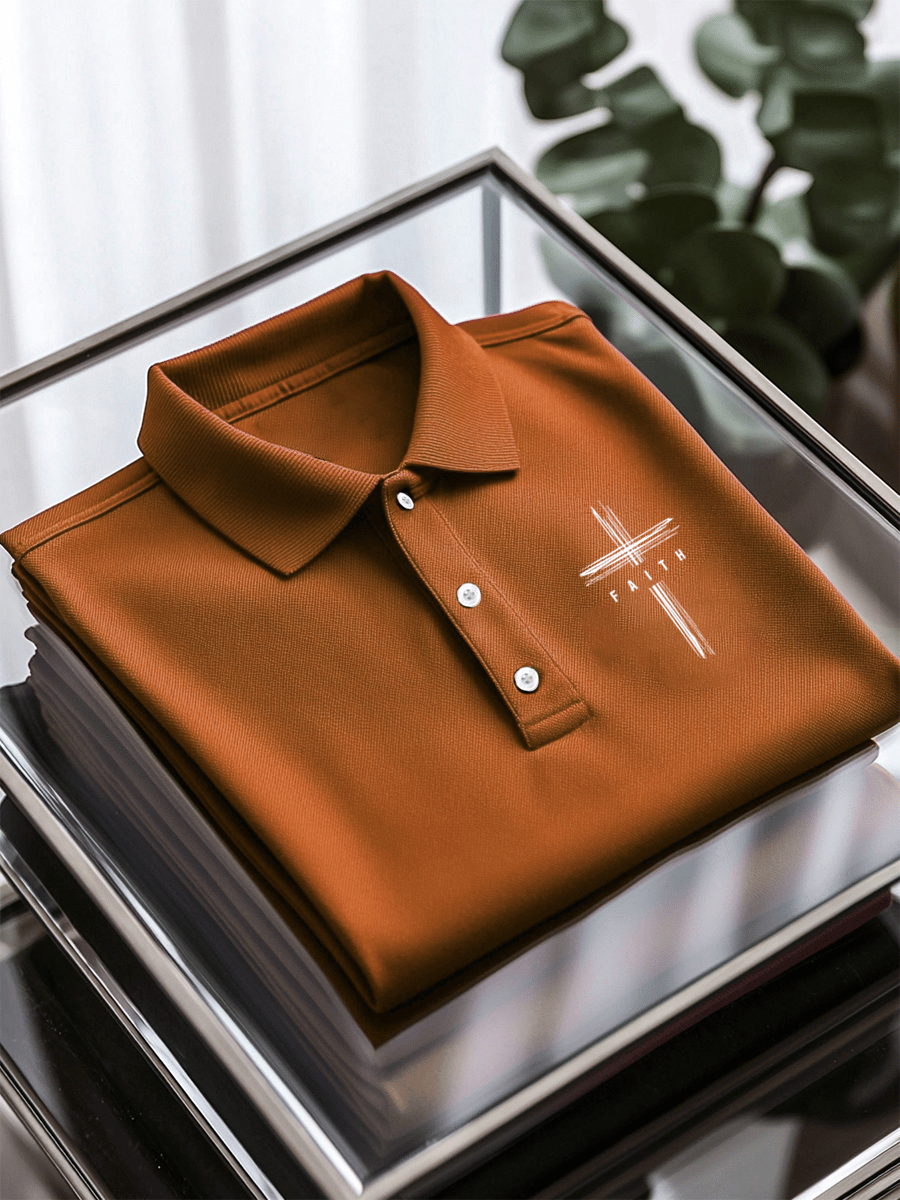 🔥Buy 3 Get 15% Off🔥Men's Faith Printed Casual Polo Shirt