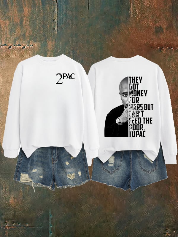 🔥Buy 3 Get 15% Off🔥Women's 2Pac Rapper Print Sweatshirt