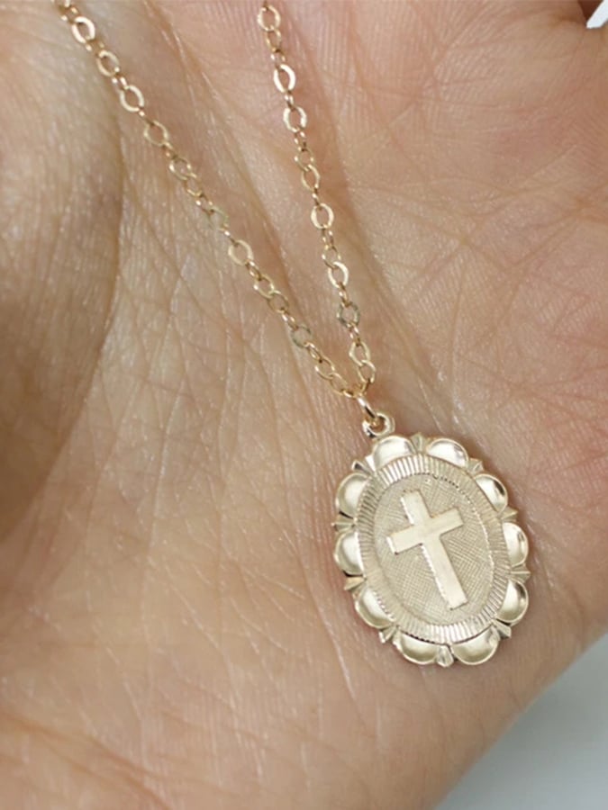 Women's Faith Gold Layable Cross Necklace