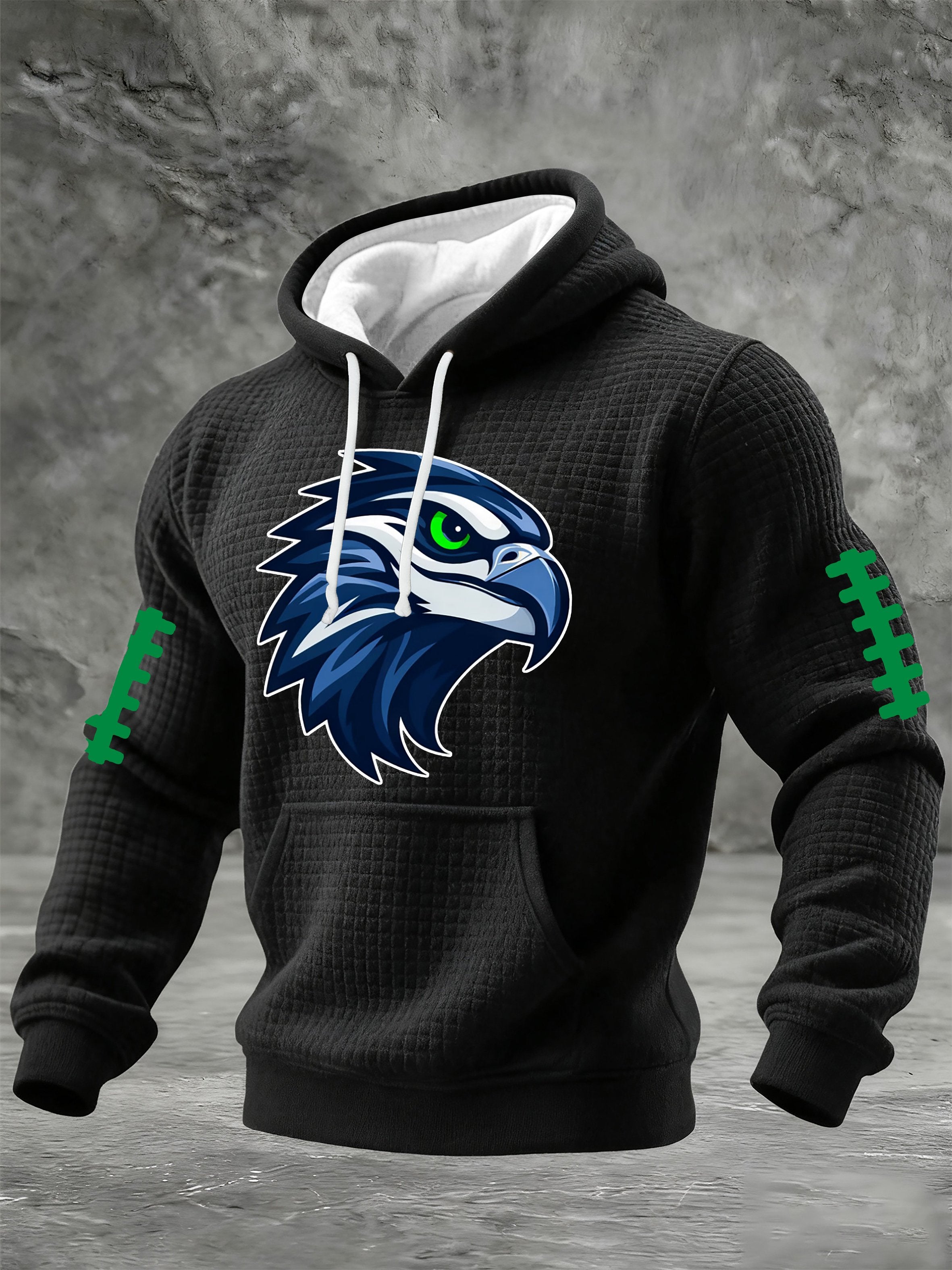 Men'S Casual Printed Hooded Sweatshirt