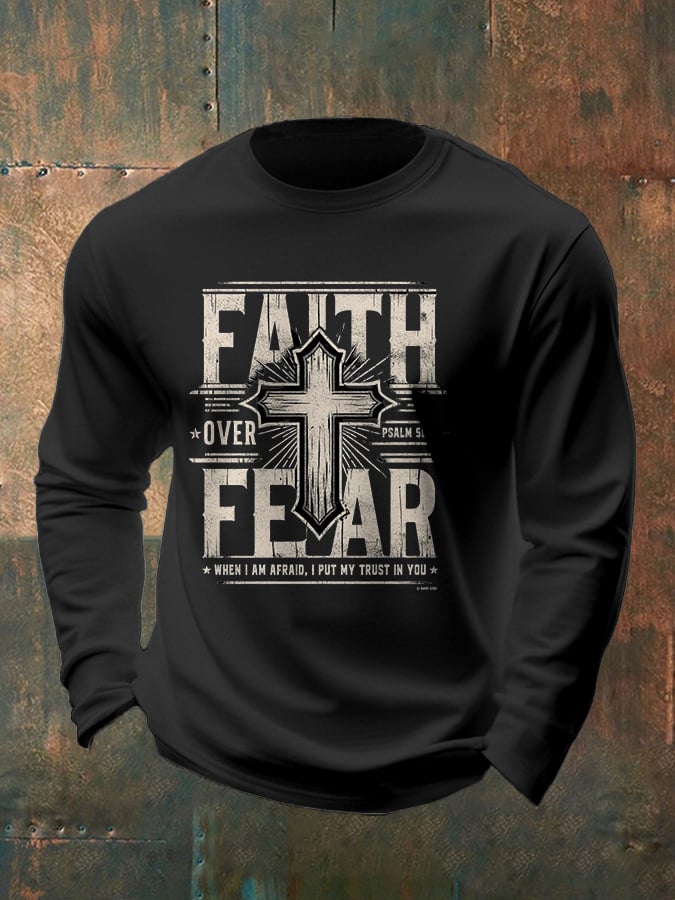 🔥Buy 3 Get 15% Off🔥Men's Casual Faith Long-Sleeved T-Shirt