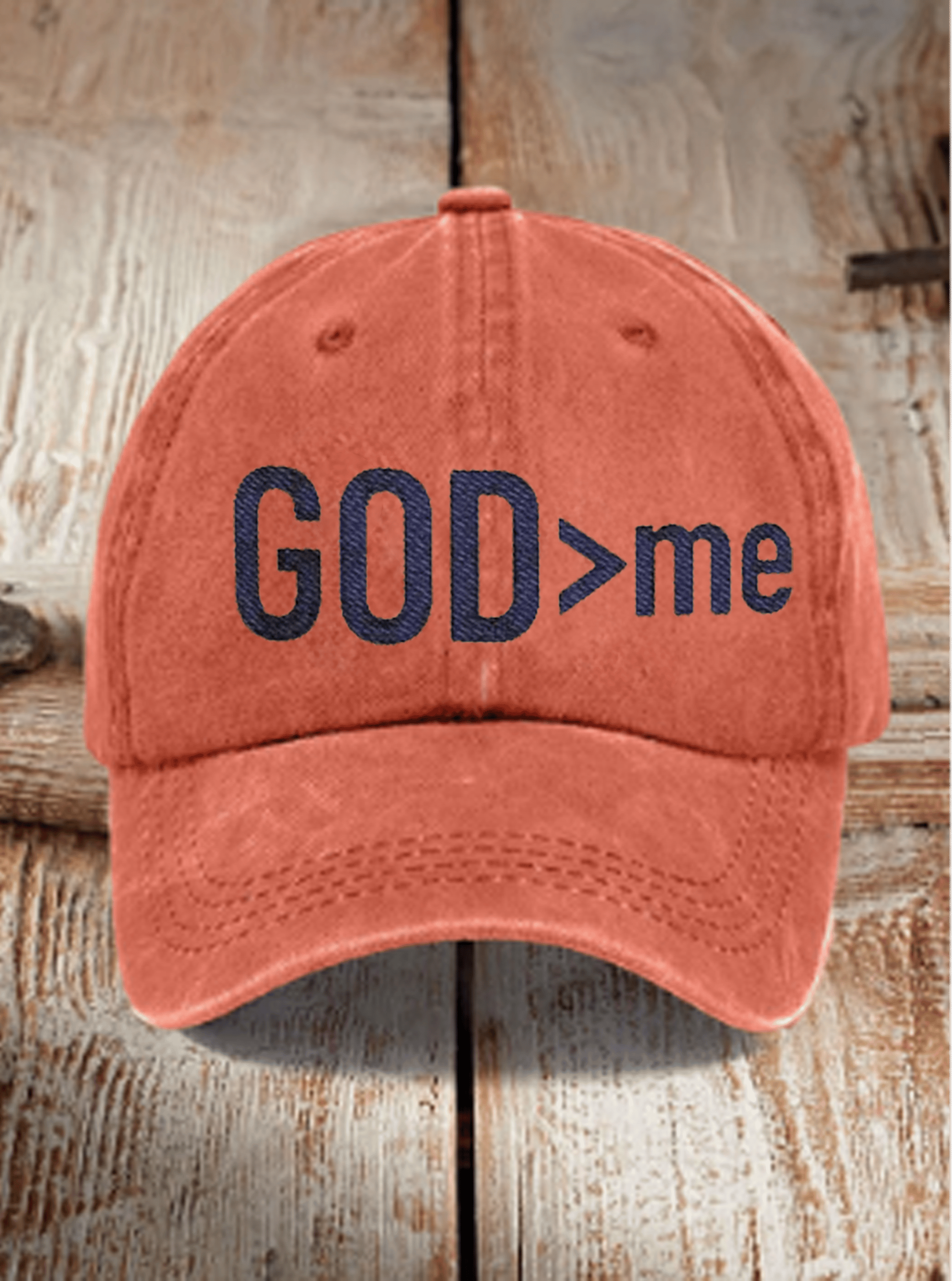 God > me Embroidery Flat Bill Cap