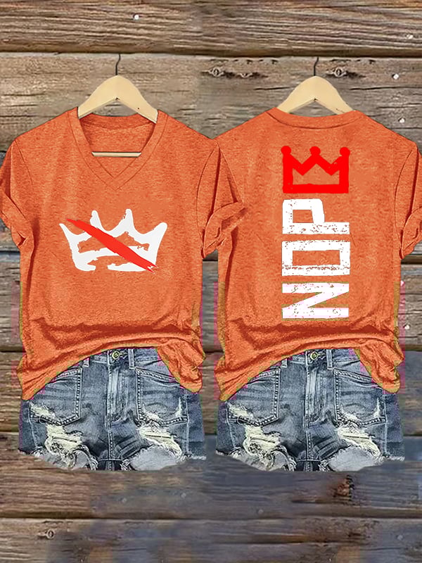 🔥Buy 3 Get 15% Off🔥Women's Nope, No Kings In America Print T-shirt