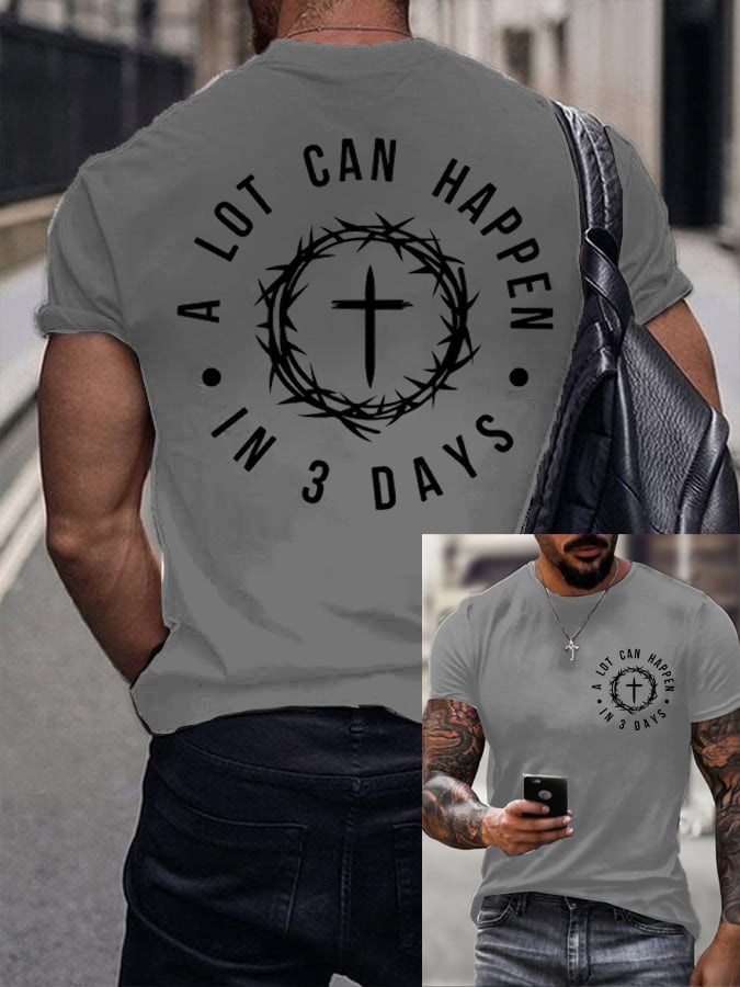 🔥Buy 3 Get 15% Off🔥🔥Hot Sale Picks 🔥Men's A Lot Can Happen In 3 Days Printed Shirt