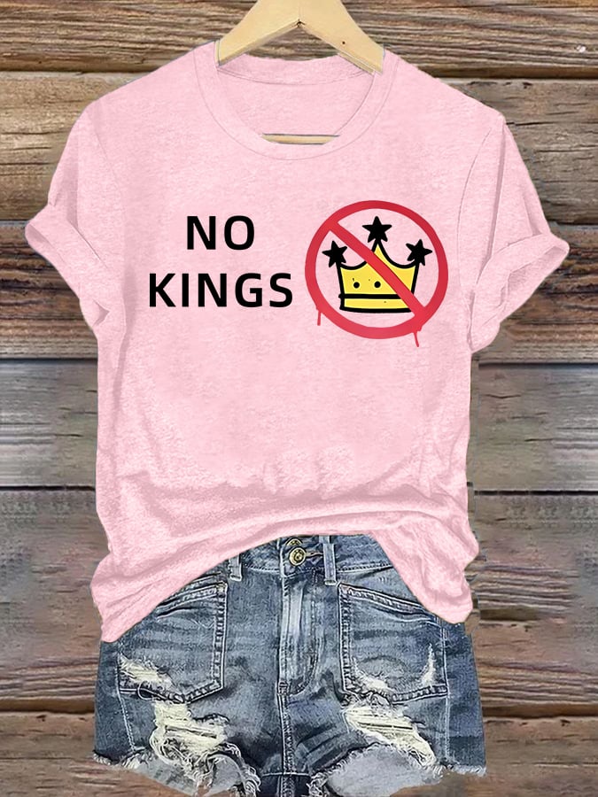 🔥Buy 3 Get 15% Off🔥Women's NO KINGS Print T-Shirt