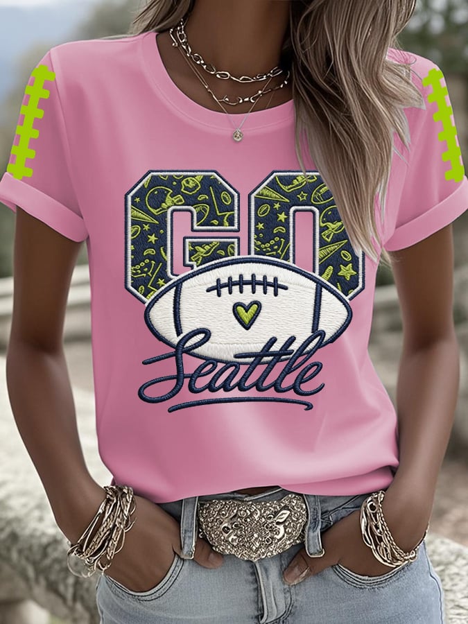Women's Football Print T-shirt