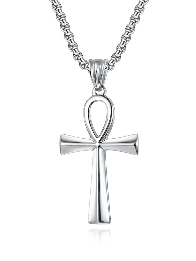 Women's Faith Cross Pendant Lucky Heart Necklace