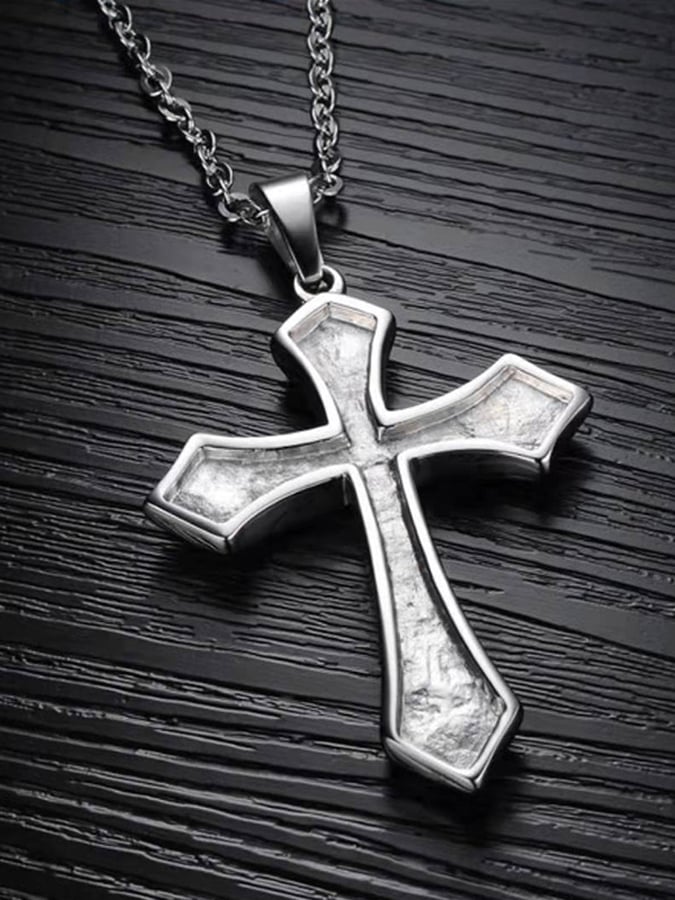 Men's Gothic Cross Faith Necklace