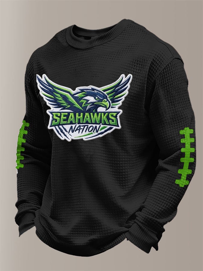 Men's Football Print Waffle T-Shirt