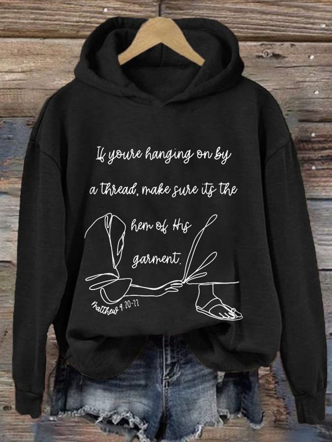 Women's Faith Hem of His Garment Print Hoodie