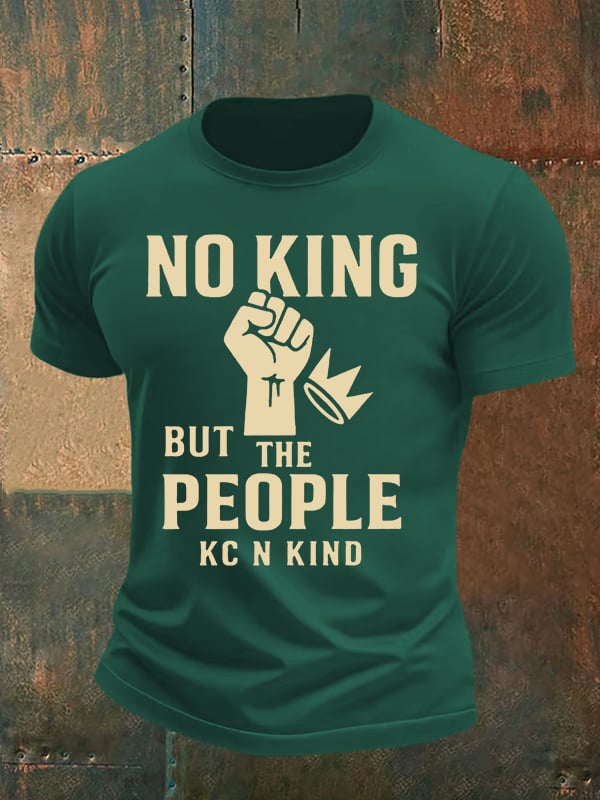 🔥Buy 3 Get 15% Off🔥Men's no king but the people KC N kind print T-Shirt