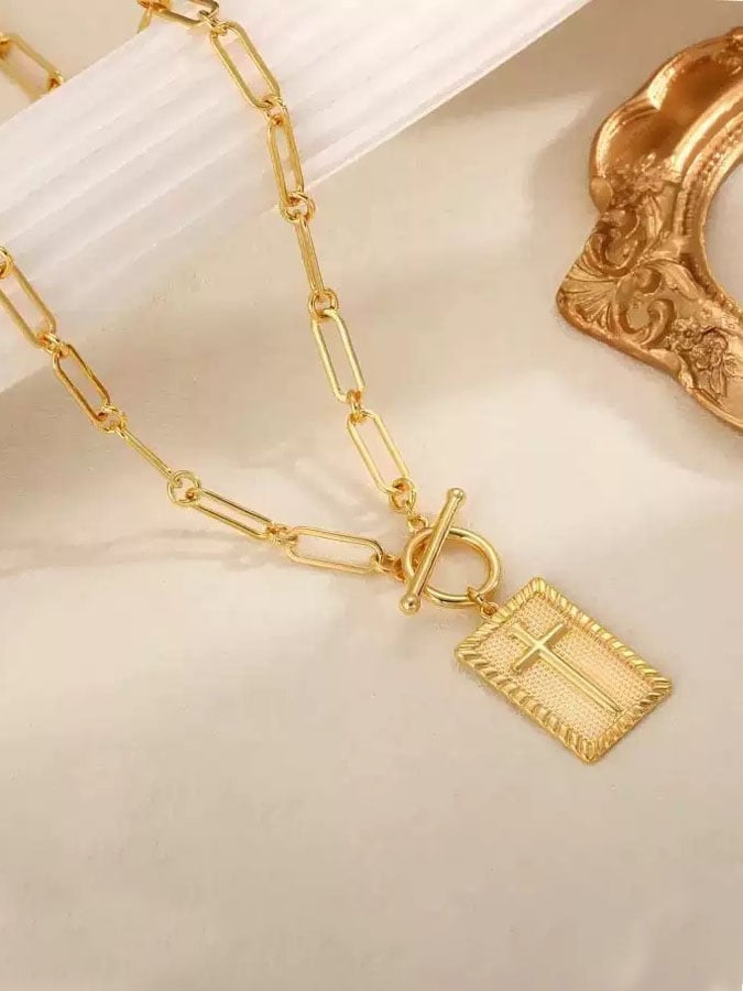 Vintage Cross Pendant Necklace