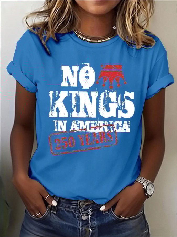 Women's No Kings Print T-Shirt