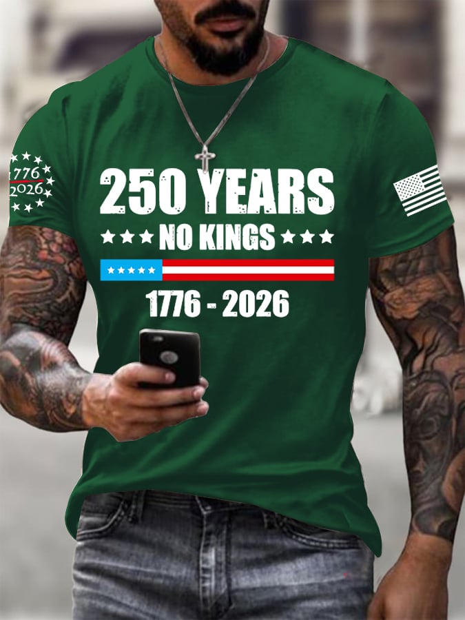🔥Buy 3 Get 15% Off🔥Men's No Kings In America Print T-shirt