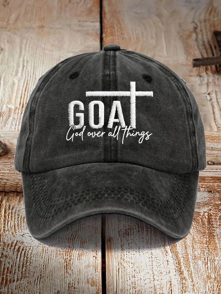 Unisex Retro God Over All Things Hat