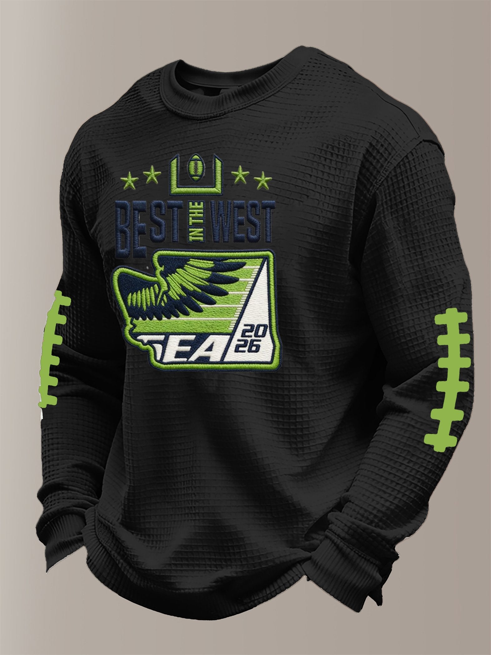 Men's Football Print Waffle T-Shirt