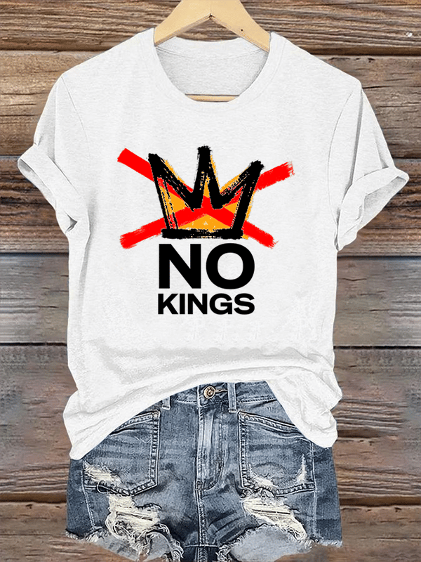 🔥Buy 3 Get 15% Off🔥Women's America has No Kings Printed Casual T-Shirt