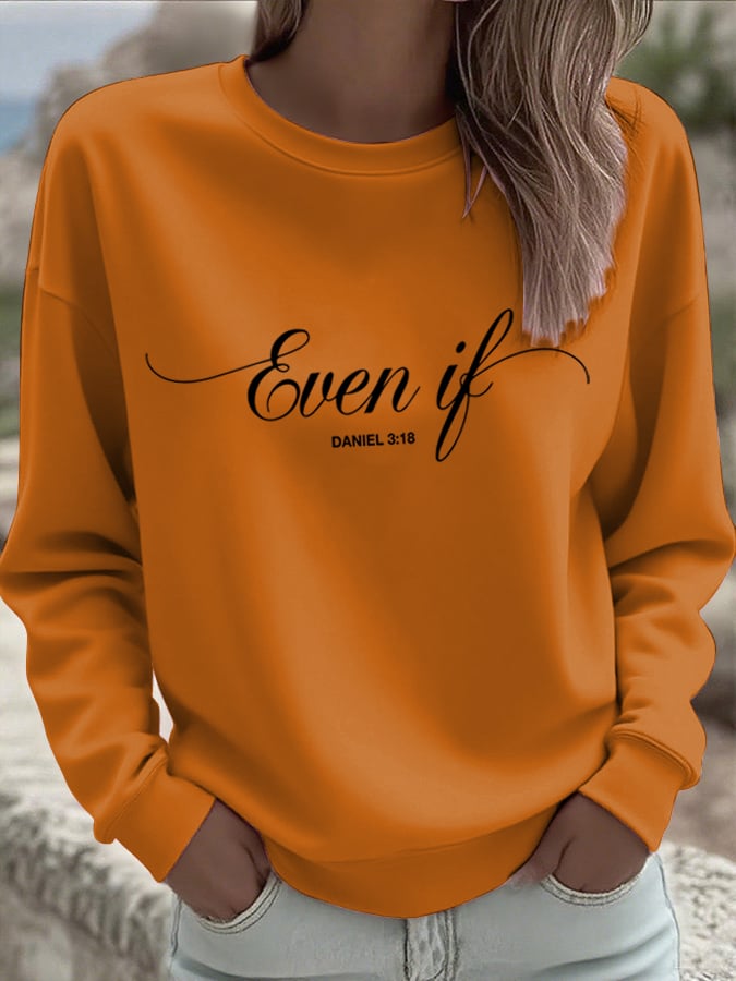 Women's Even If Faith Print Hoodie