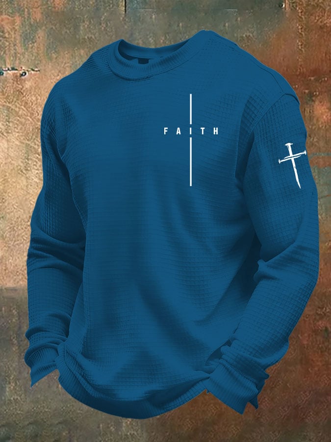 Men's faith Print Waffle T-Shirt