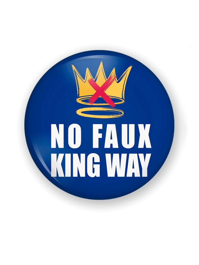 🔥Buy 3 Get 15% Off🔥"No Faux King Way" Pattern Printed Brooch