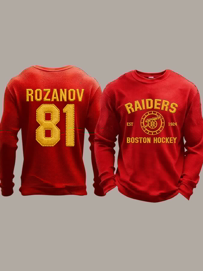 Men's Stupid Canadian wolf bird Print Long-Sleeved T-Shirt