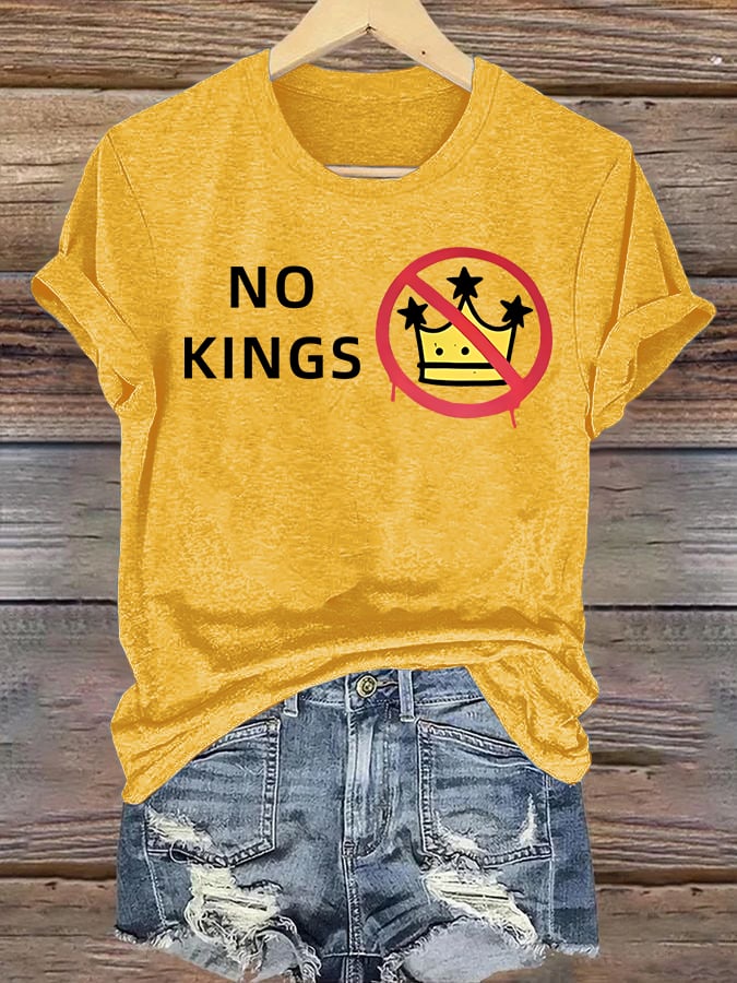 🔥Buy 3 Get 15% Off🔥Women's NO KINGS Print T-Shirt