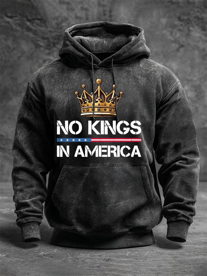 🔥Buy 3 Get 15% Off🔥Men's No Kings In America Print Hoodie