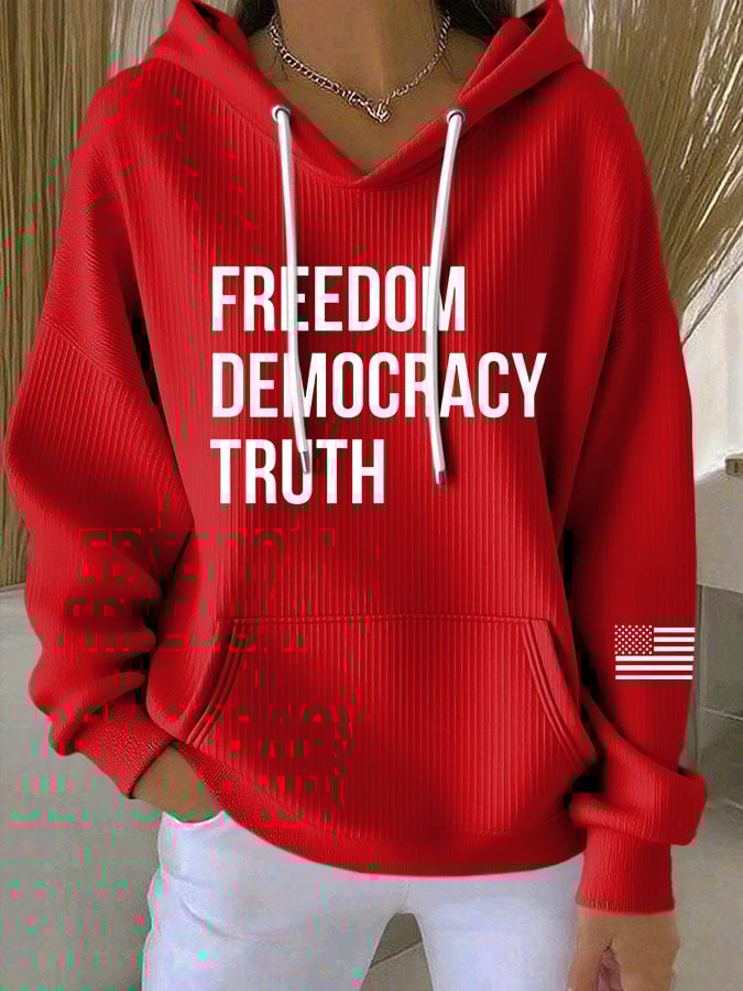 🔥Buy 3 Get 15% Off🔥Women's Casual FDT Freedom Democracy Truth Hoodie