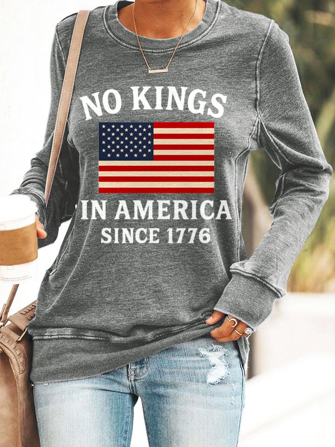 🔥Buy 3 Get 15% Off🔥Retro No Kings Print Sweatshirt