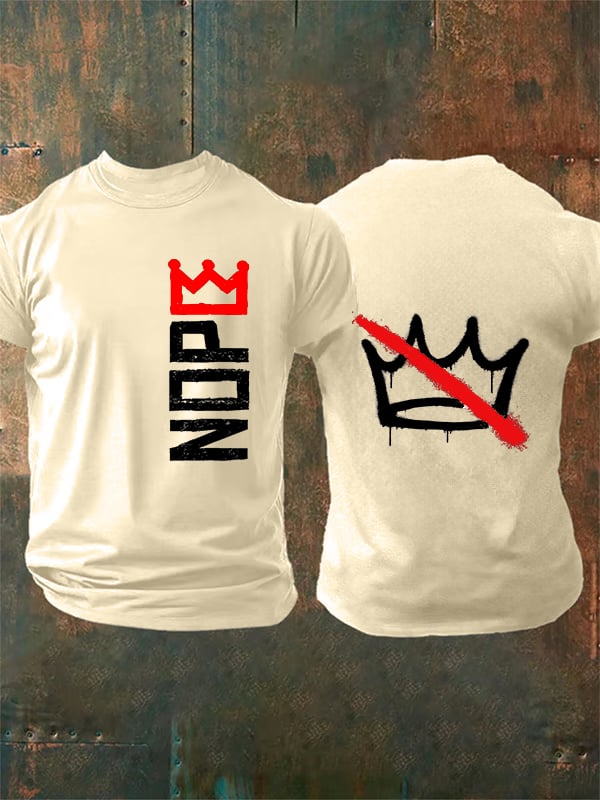 🔥Buy 3 Get 15% Off🔥Men's Nope, No Kings In America Print T-shirt
